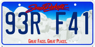 SD license plate 93RF41