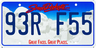 SD license plate 93RF55