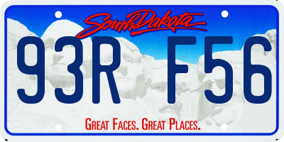 SD license plate 93RF56