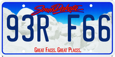 SD license plate 93RF66