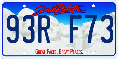 SD license plate 93RF73
