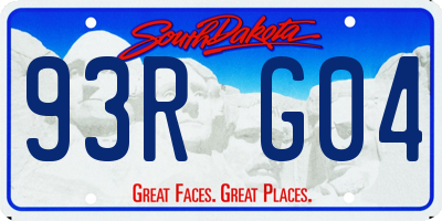 SD license plate 93RG04