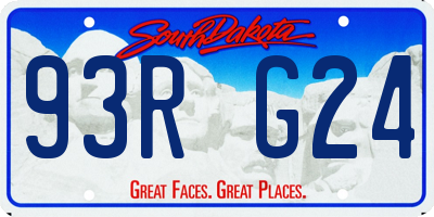 SD license plate 93RG24
