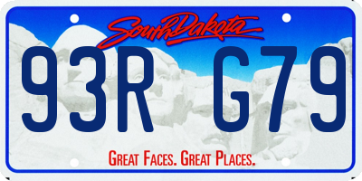 SD license plate 93RG79