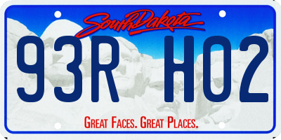 SD license plate 93RH02