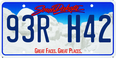 SD license plate 93RH42