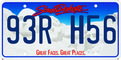 SD license plate 93RH56