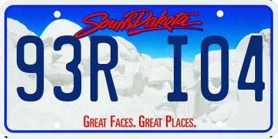 SD license plate 93RI04