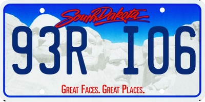 SD license plate 93RI06