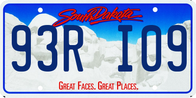 SD license plate 93RI09