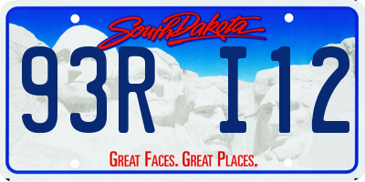 SD license plate 93RI12