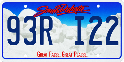 SD license plate 93RI22