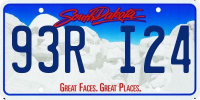 SD license plate 93RI24