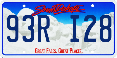 SD license plate 93RI28