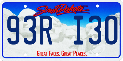 SD license plate 93RI30