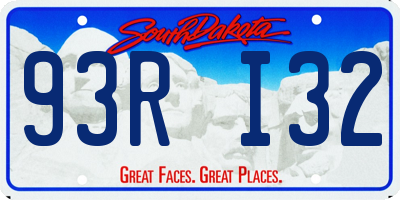 SD license plate 93RI32