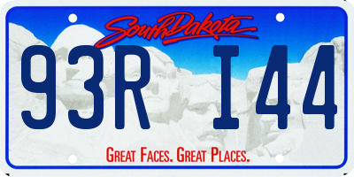 SD license plate 93RI44