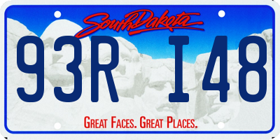 SD license plate 93RI48