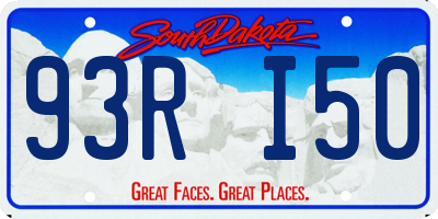 SD license plate 93RI50
