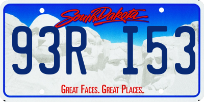 SD license plate 93RI53