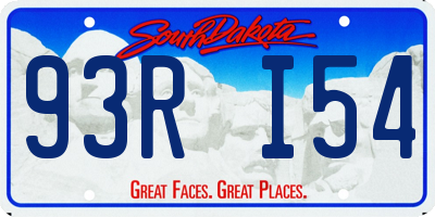 SD license plate 93RI54