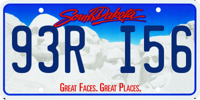 SD license plate 93RI56