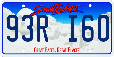 SD license plate 93RI60