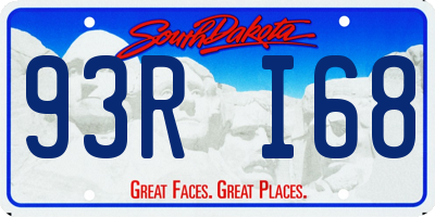 SD license plate 93RI68