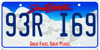 SD license plate 93RI69