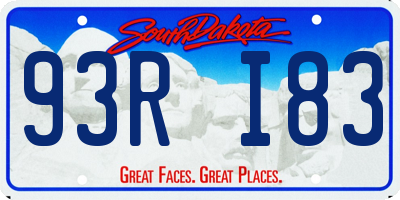 SD license plate 93RI83