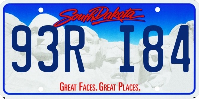 SD license plate 93RI84