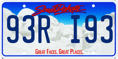 SD license plate 93RI93