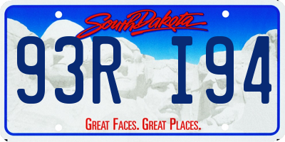 SD license plate 93RI94