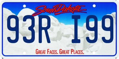 SD license plate 93RI99