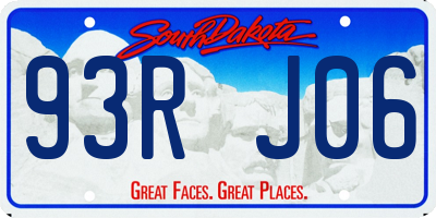 SD license plate 93RJ06