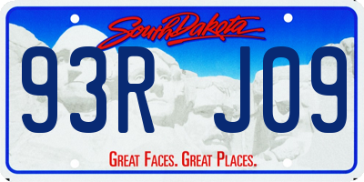 SD license plate 93RJ09