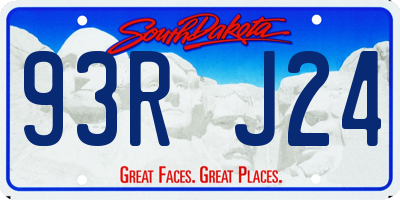 SD license plate 93RJ24