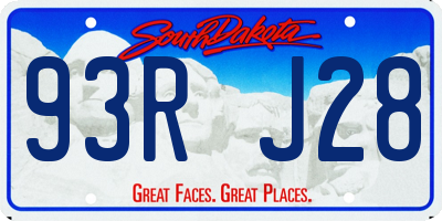 SD license plate 93RJ28