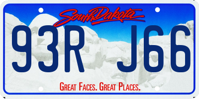SD license plate 93RJ66