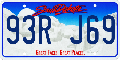SD license plate 93RJ69