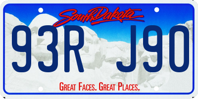 SD license plate 93RJ90