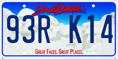 SD license plate 93RK14