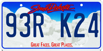 SD license plate 93RK24