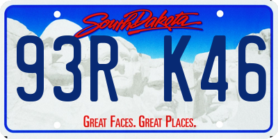 SD license plate 93RK46