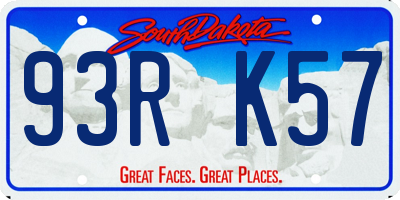 SD license plate 93RK57