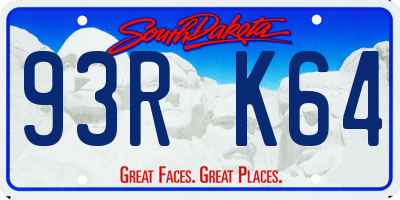 SD license plate 93RK64