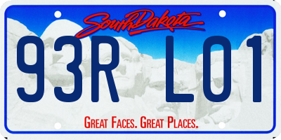 SD license plate 93RL01
