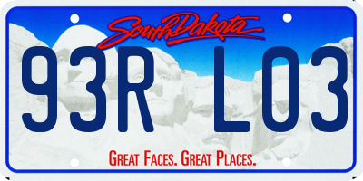 SD license plate 93RL03