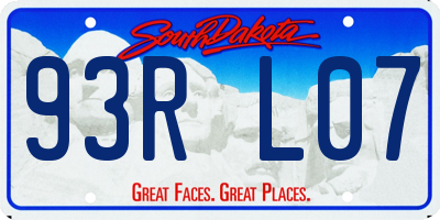 SD license plate 93RL07