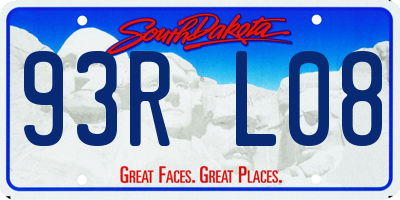 SD license plate 93RL08